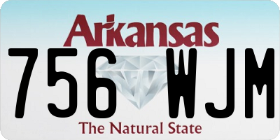 AR license plate 756WJM