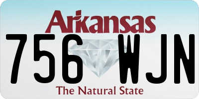 AR license plate 756WJN