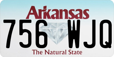 AR license plate 756WJQ