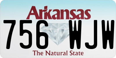 AR license plate 756WJW