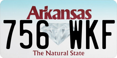 AR license plate 756WKF