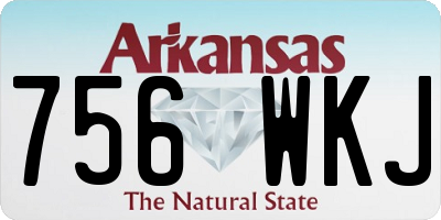 AR license plate 756WKJ