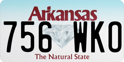 AR license plate 756WKO
