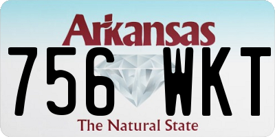 AR license plate 756WKT