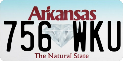 AR license plate 756WKU