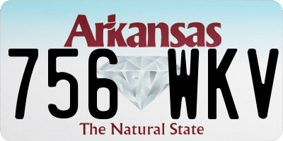 AR license plate 756WKV