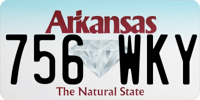 AR license plate 756WKY