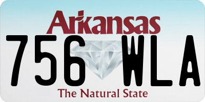AR license plate 756WLA