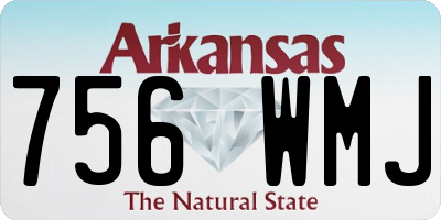 AR license plate 756WMJ