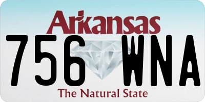 AR license plate 756WNA