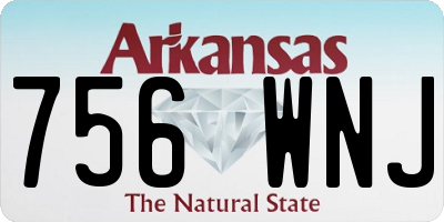 AR license plate 756WNJ