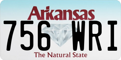AR license plate 756WRI