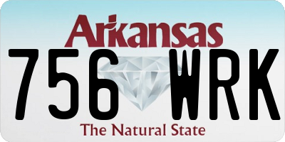 AR license plate 756WRK