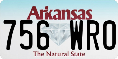 AR license plate 756WRO