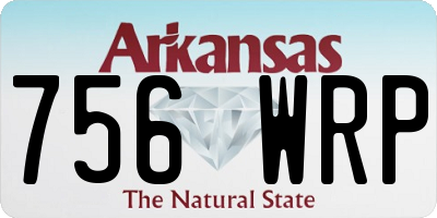 AR license plate 756WRP