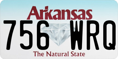 AR license plate 756WRQ