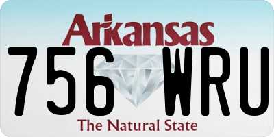 AR license plate 756WRU