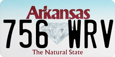 AR license plate 756WRV