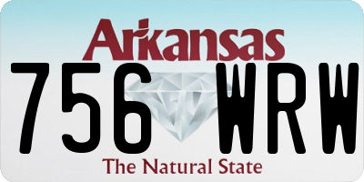 AR license plate 756WRW