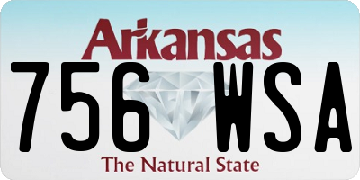AR license plate 756WSA