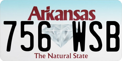 AR license plate 756WSB