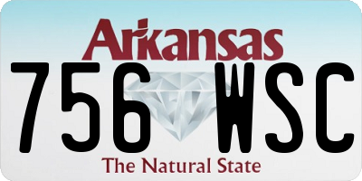 AR license plate 756WSC