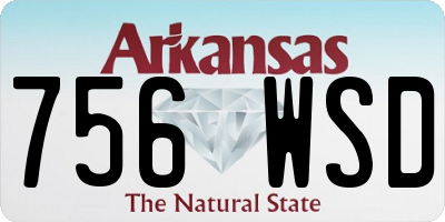 AR license plate 756WSD