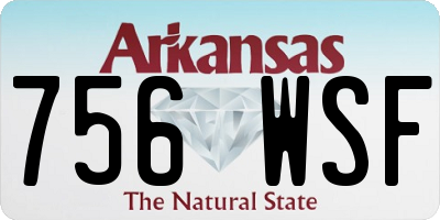 AR license plate 756WSF