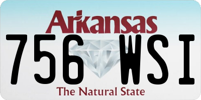 AR license plate 756WSI