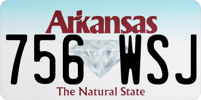 AR license plate 756WSJ