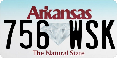 AR license plate 756WSK