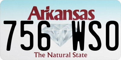 AR license plate 756WSO