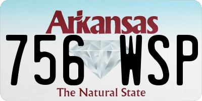 AR license plate 756WSP