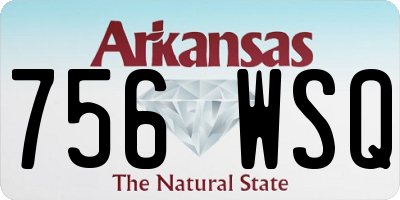 AR license plate 756WSQ