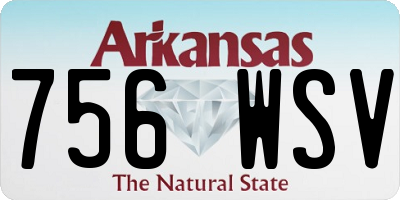 AR license plate 756WSV