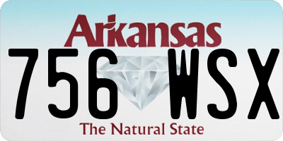 AR license plate 756WSX
