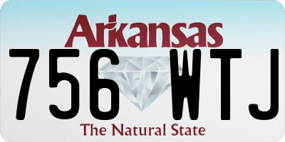 AR license plate 756WTJ