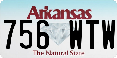AR license plate 756WTW