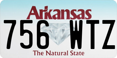 AR license plate 756WTZ