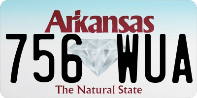 AR license plate 756WUA