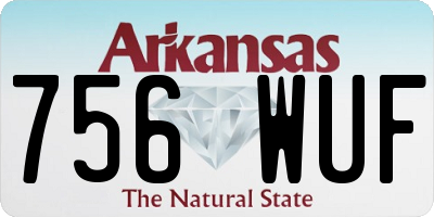 AR license plate 756WUF