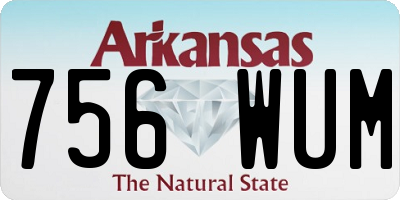 AR license plate 756WUM