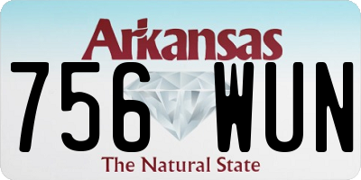 AR license plate 756WUN