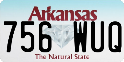 AR license plate 756WUQ