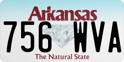 AR license plate 756WVA
