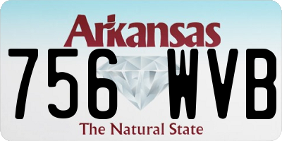 AR license plate 756WVB