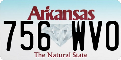AR license plate 756WVO