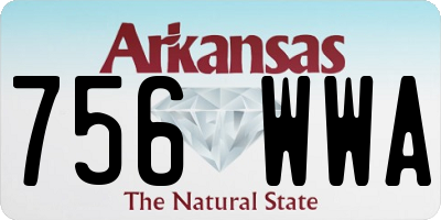 AR license plate 756WWA