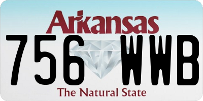 AR license plate 756WWB