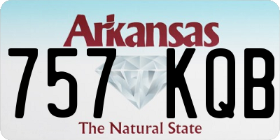 AR license plate 757KQB